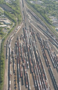 The Norfolk Southern railyard is one of the largest in the country. 